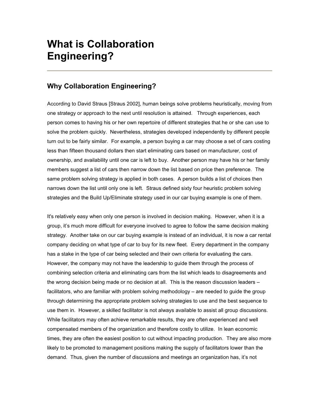 What Is Collaboration Engineering