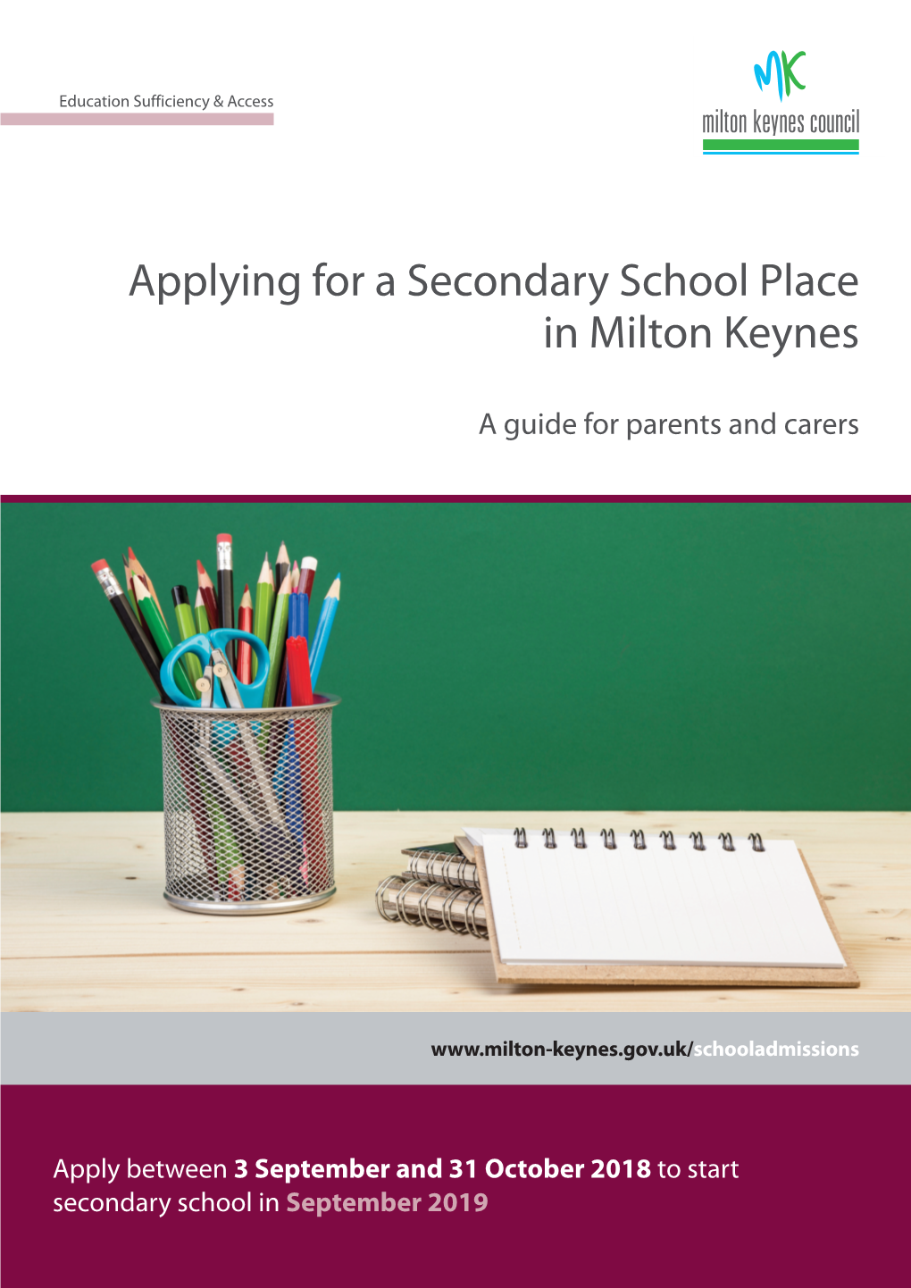 Applying for a Secondary School Place in Milton Keynes