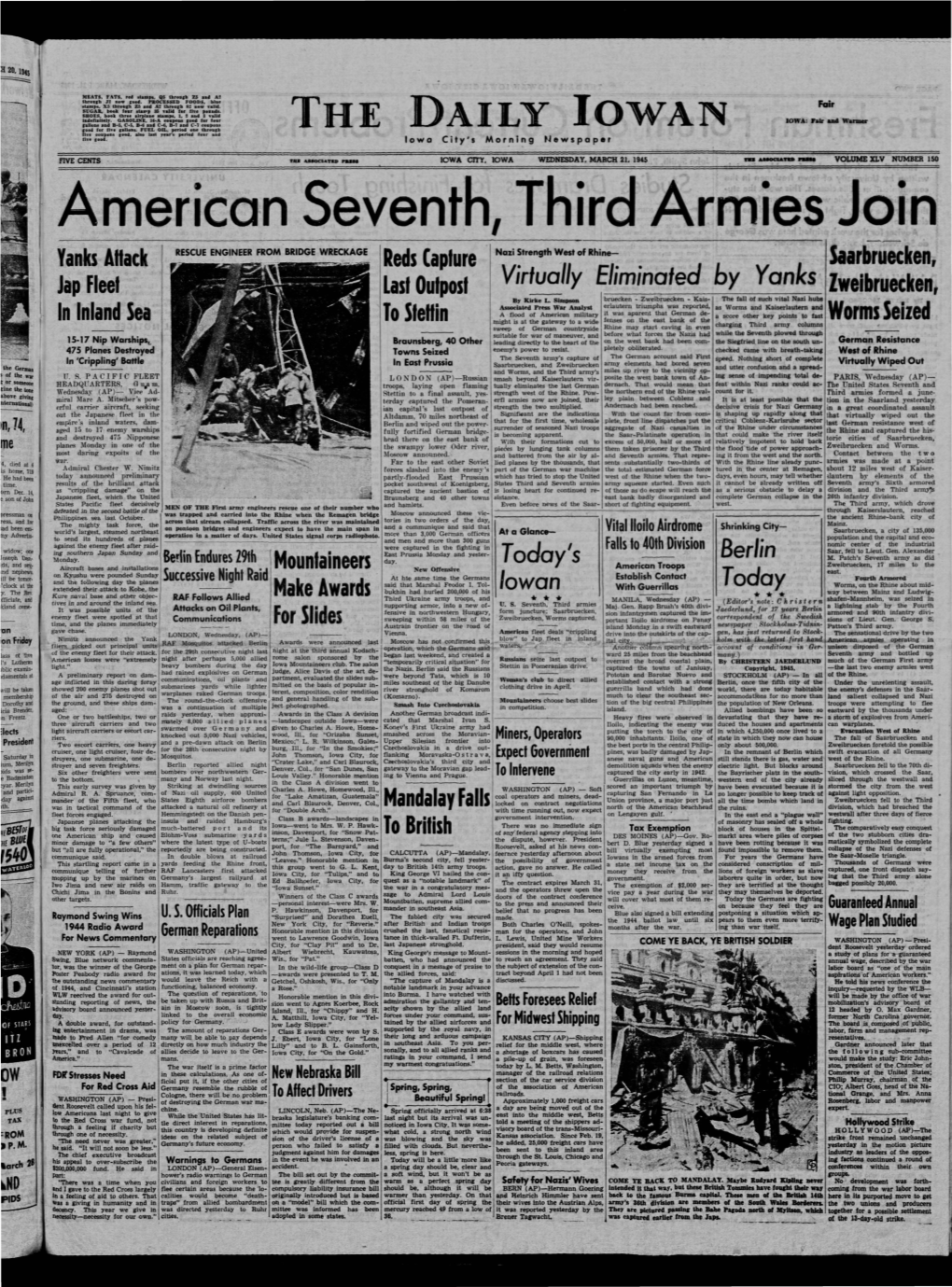 Daily Iowan (Iowa City, Iowa), 1945-03-21