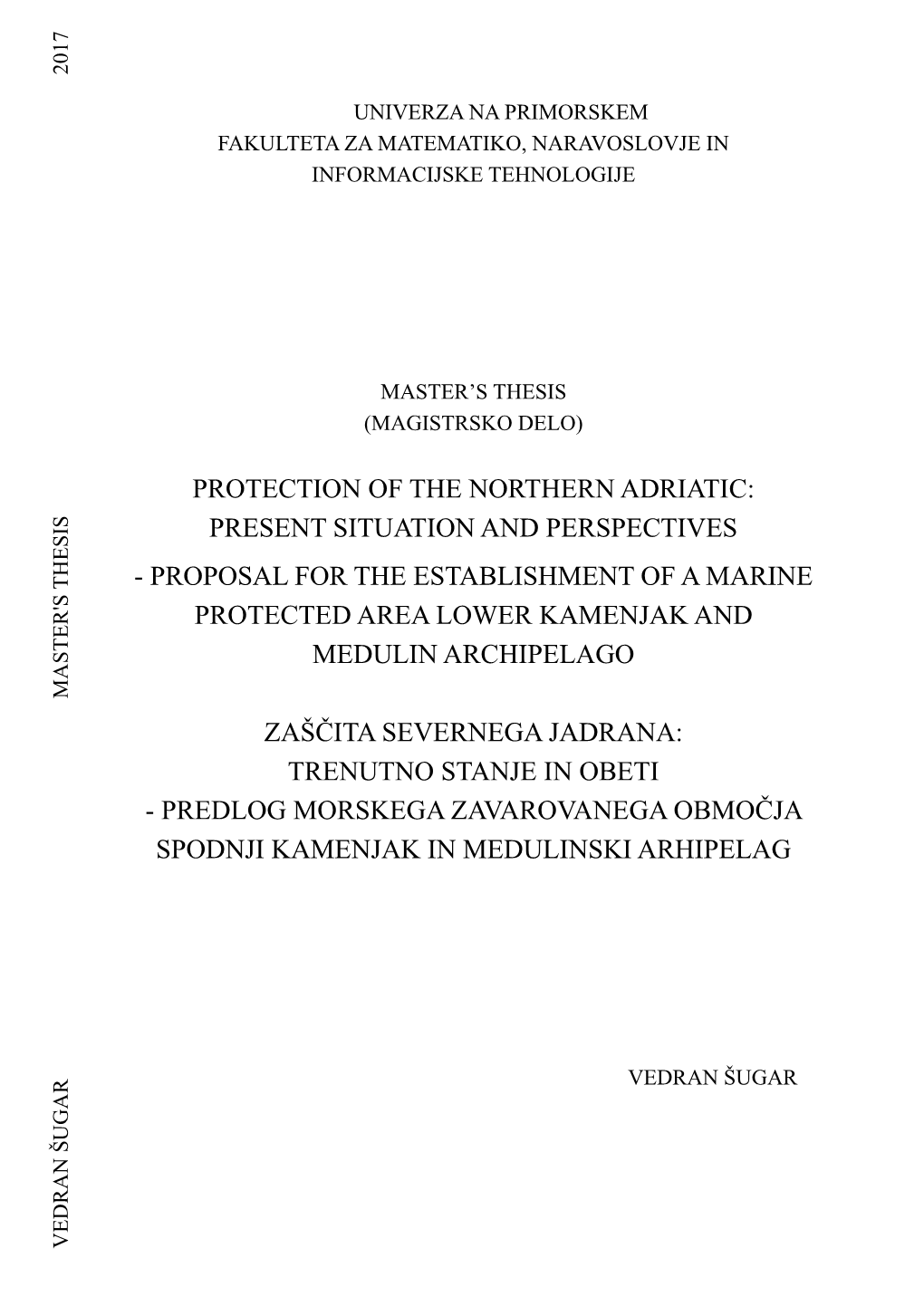 Protection of the Northern Adriatic