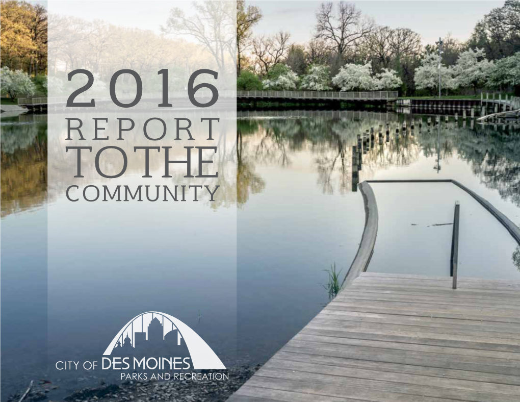 TO the COMMUNITY Annual Report Cover PHOTO CONTEST WINNER!