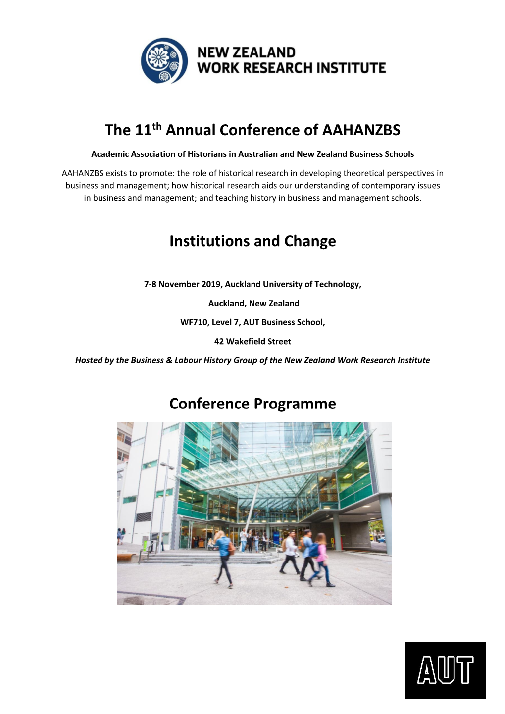 The 11Th Annual Conference of AAHANZBS Institutions And