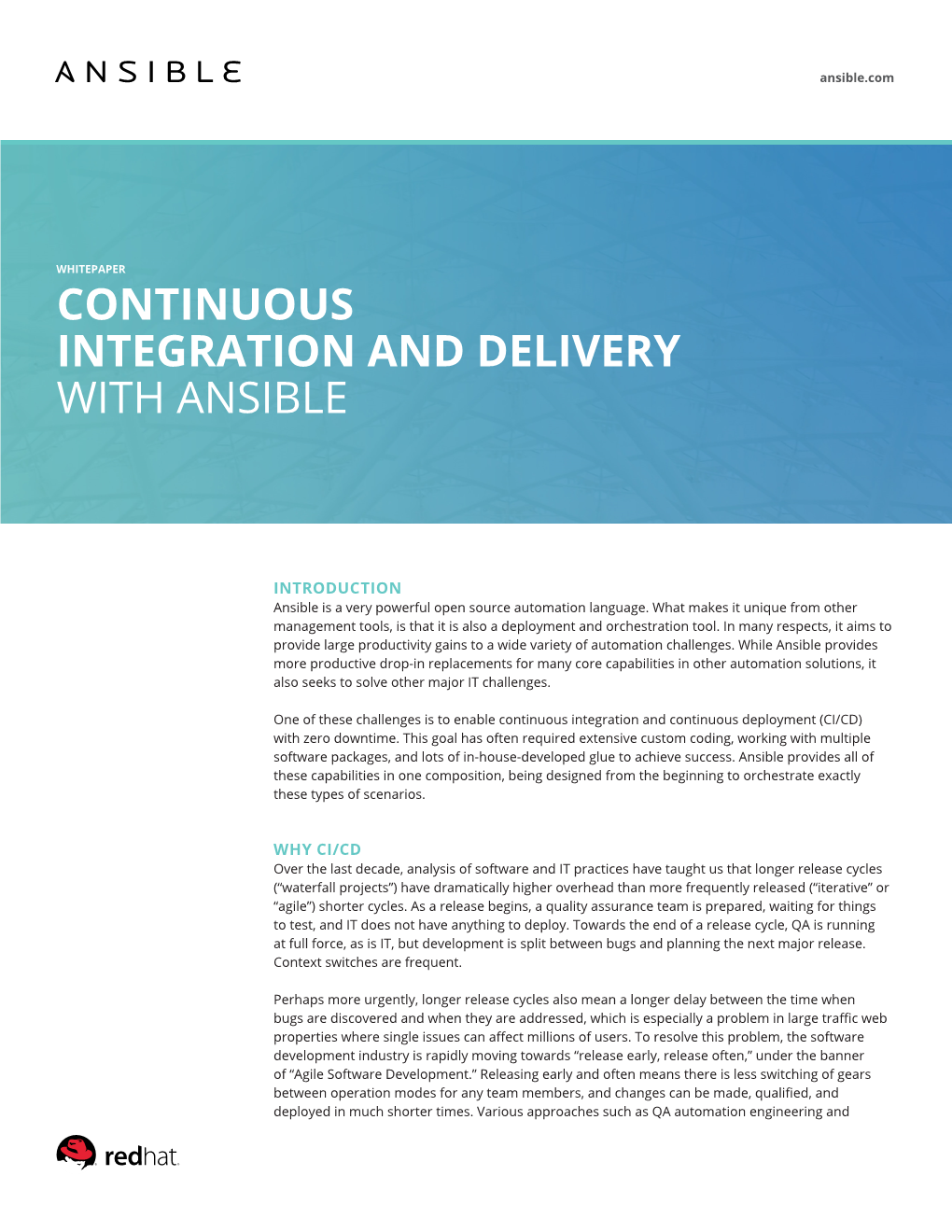 Continuous Integration and Delivery with Ansible