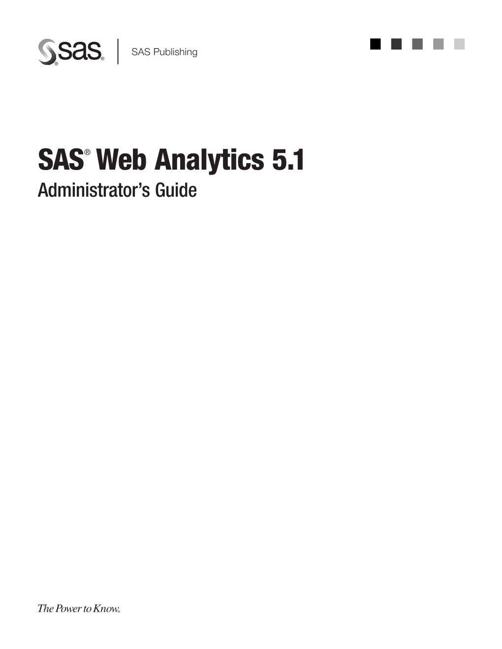 SAS Web Analytics 5.1: Administrator's Guide