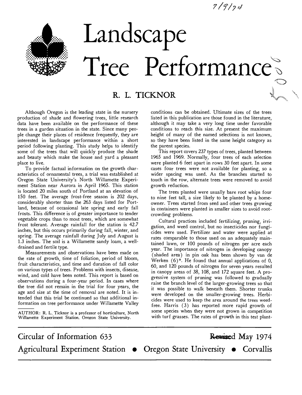 Landscape Tree Performance