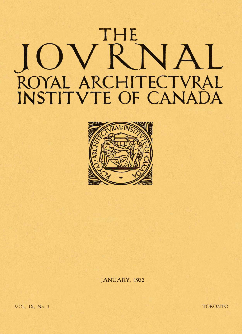 The Journal Royal Architectural Institute of Canada