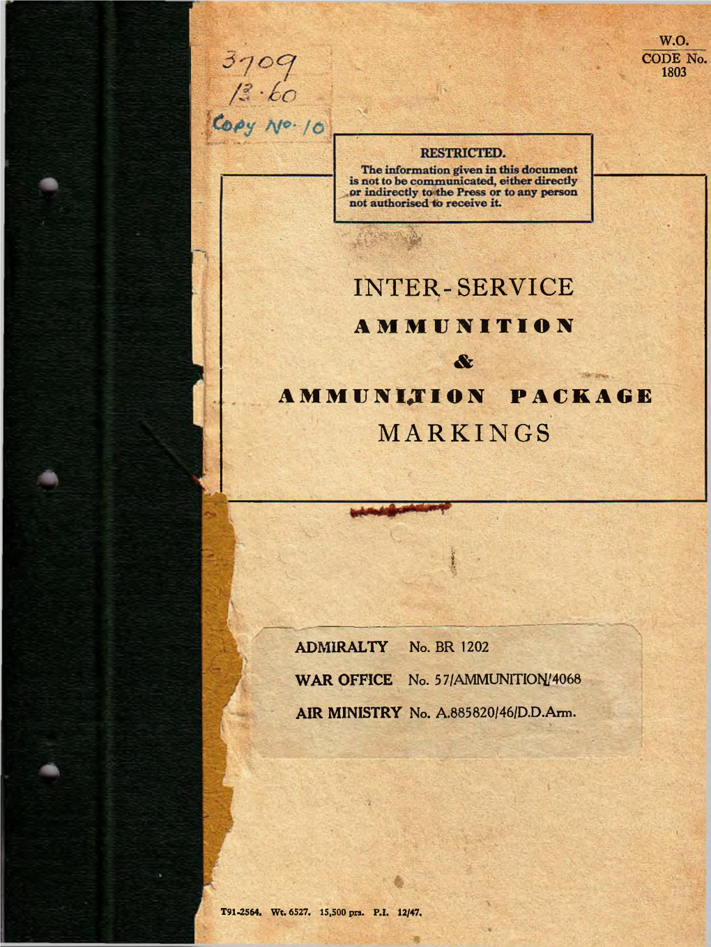 57 Amm 4068, Ammunition and Package Markings