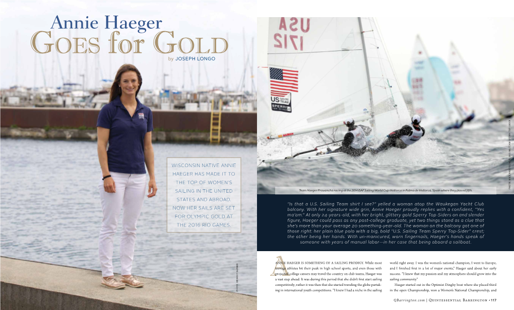 Annie Haeger Goes for Gold by Joseph Longo