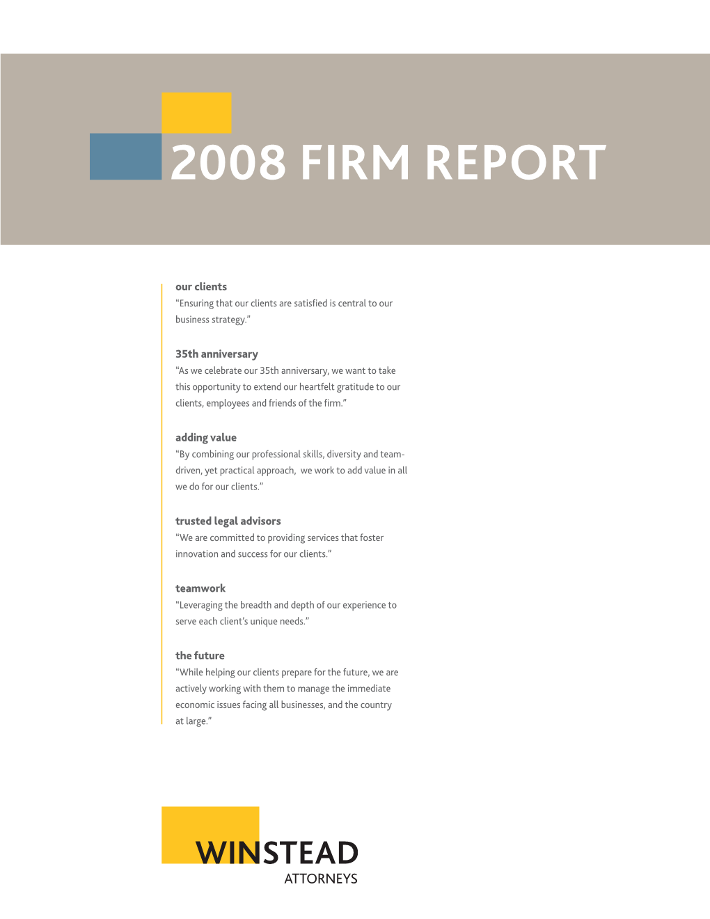 2008 Firm Report