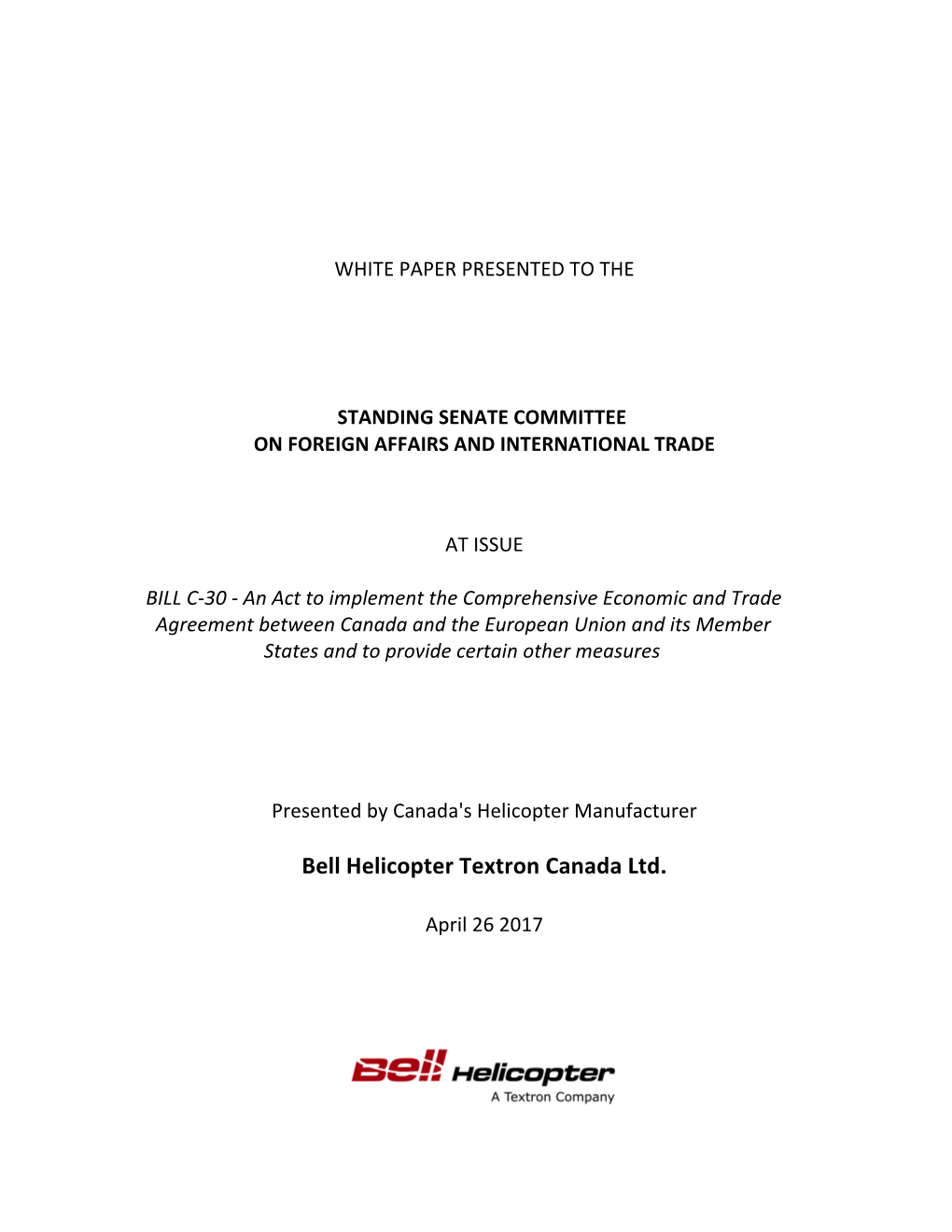Bell Helicopter Textron Canada Ltd
