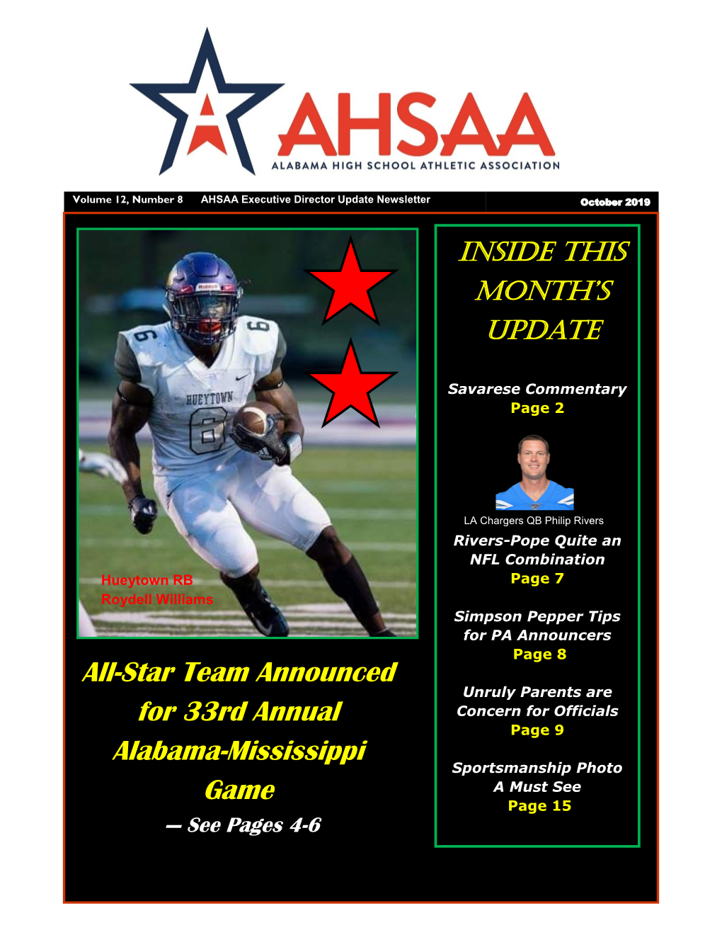 All-Star Team Announced for 33Rd Annual Alabama-Mississippi Game