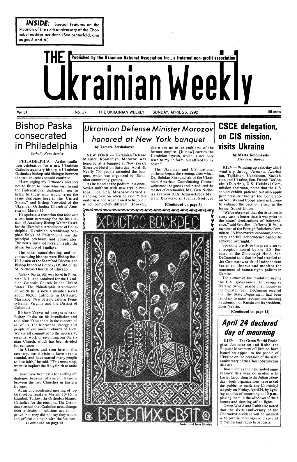 The Ukrainian Weekly 1992, No.17