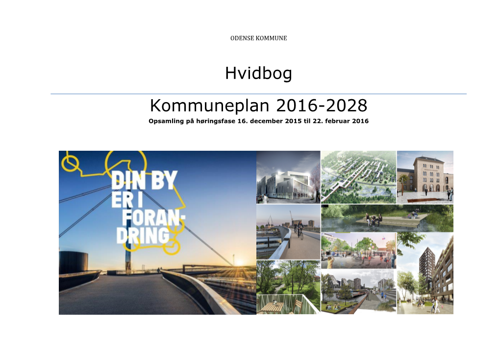 Hvidbog Kommuneplan 2016-2028 Opsamling På Høringsfase 16