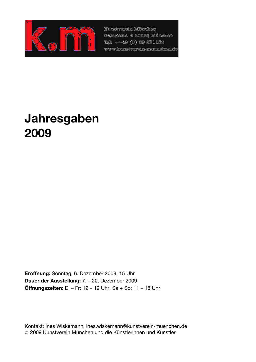 Katalog Jahresgaben2009