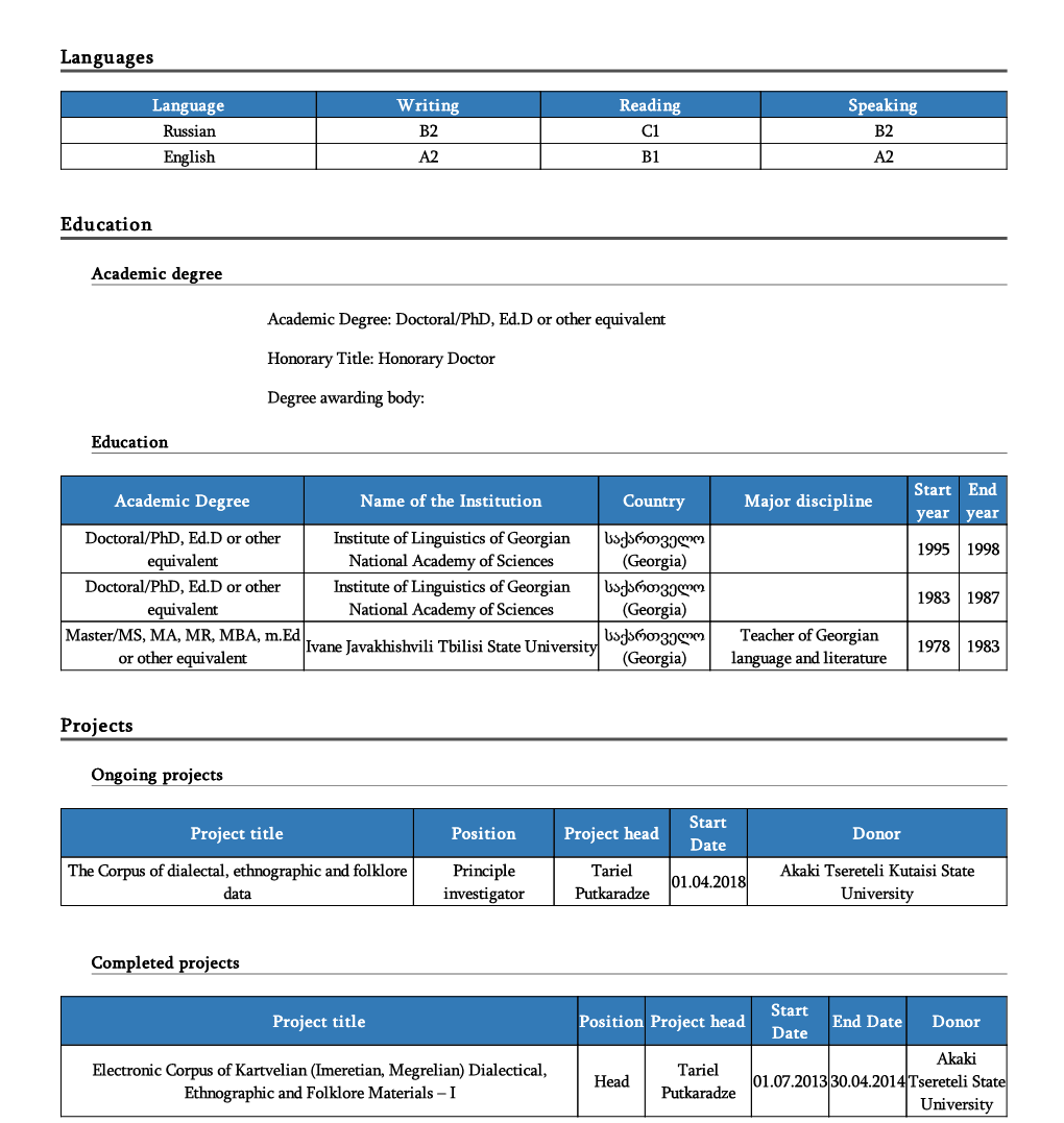 Languages Education Projects