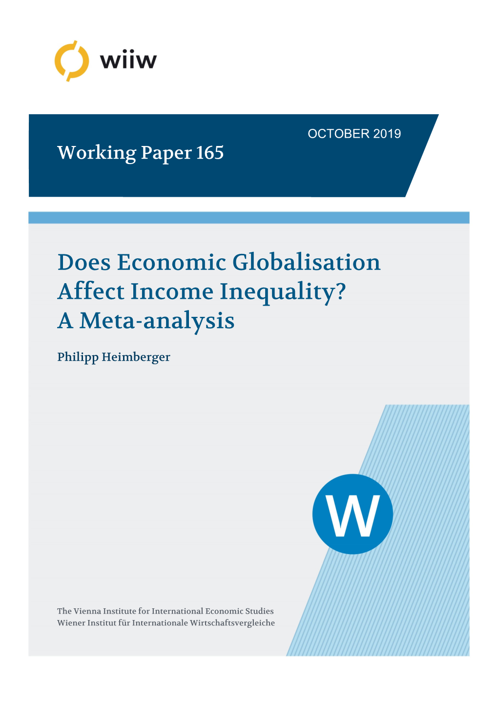 Does Economic Globalisation Affect Income Inequality? a Meta-Analysis