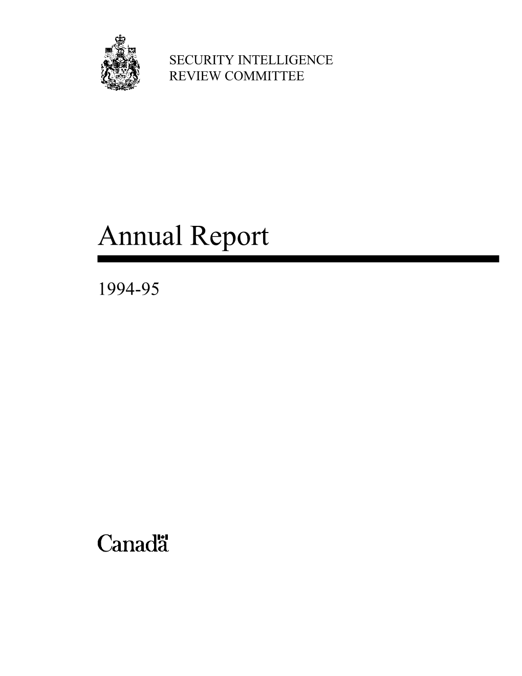 SIRC Annual Report 1994-95
