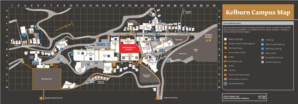 Kelburn Campus Map 2011