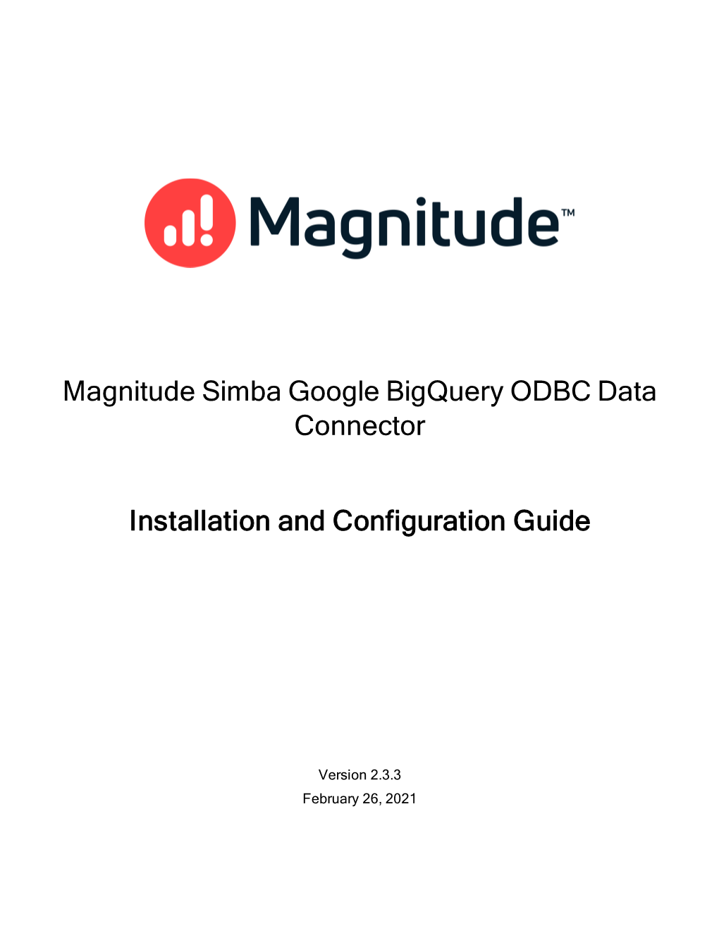 Magnitude Simba Google Bigquery ODBC Data Connector Installation