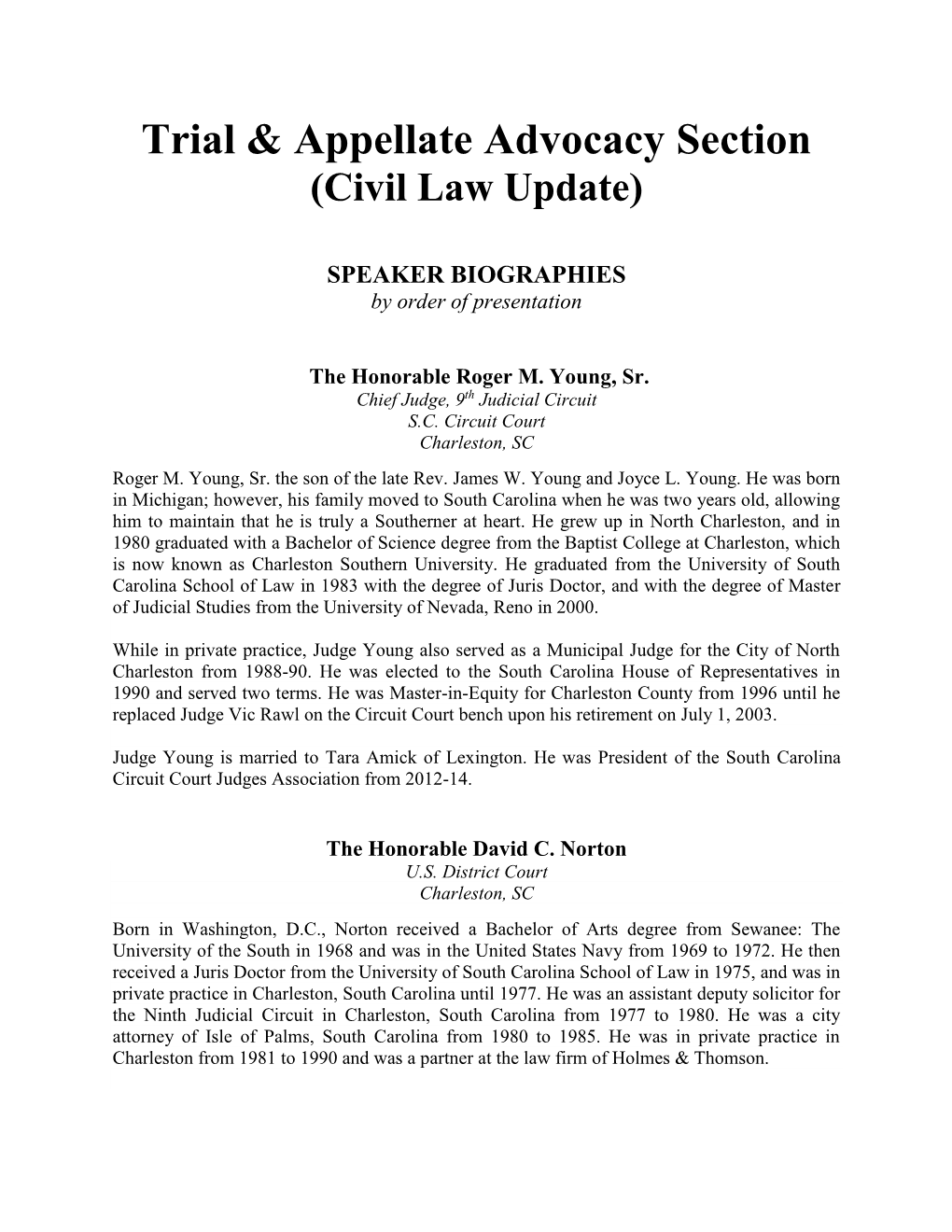 Trial & Appellate Advocacy Section