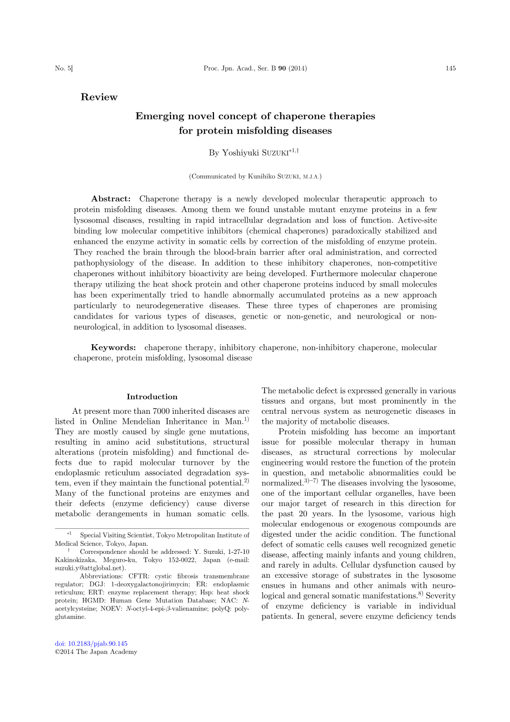 Emerging Novel Concept of Chaperone Therapies for Protein Misfolding Diseases