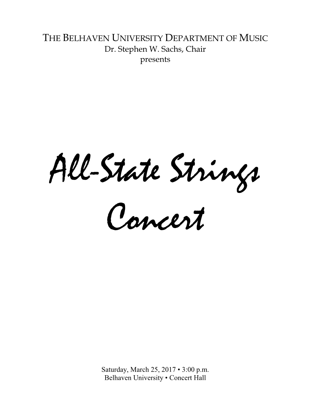 All-State Strings Concert