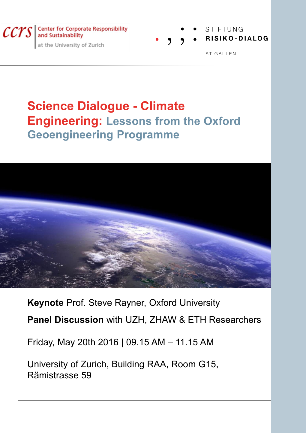 Climate Engineering: Lessons from the Oxford Geoengineering Programme