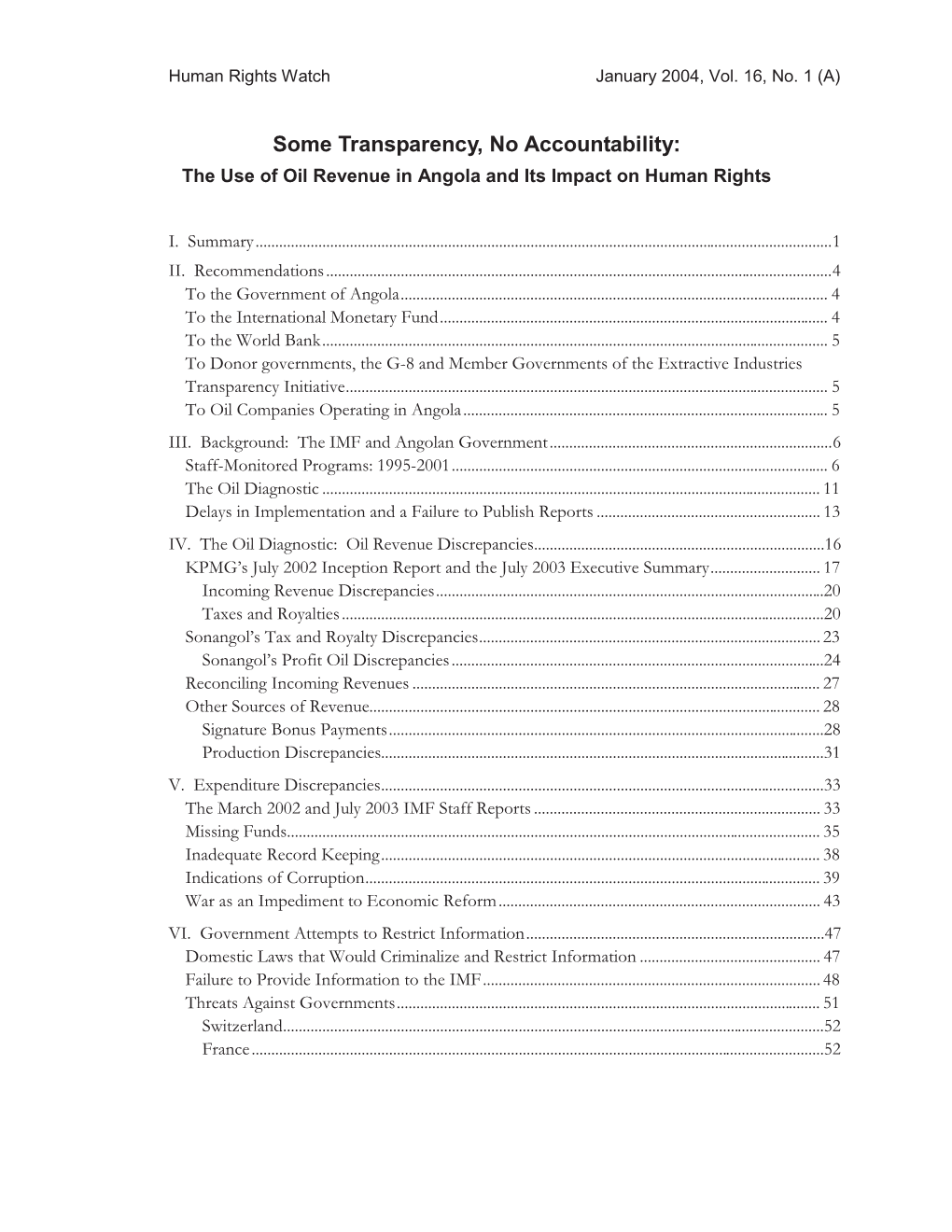 The Use of Oil Revenue in Angola and Its Impact on Human Rights