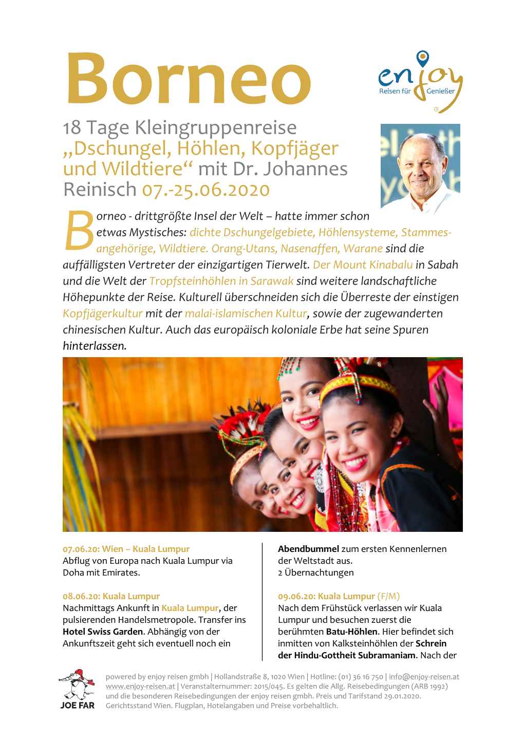 Mit Dr. Johannes Reinisch 07.-25.06.2020