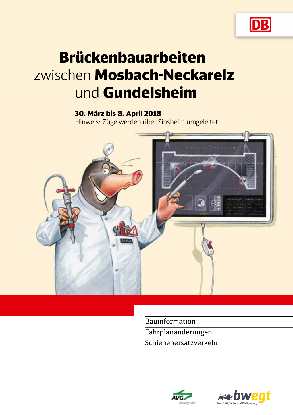 Brückenbauarbeiten Zwischen Mosbach-Neckarelz Und Gundelsheim