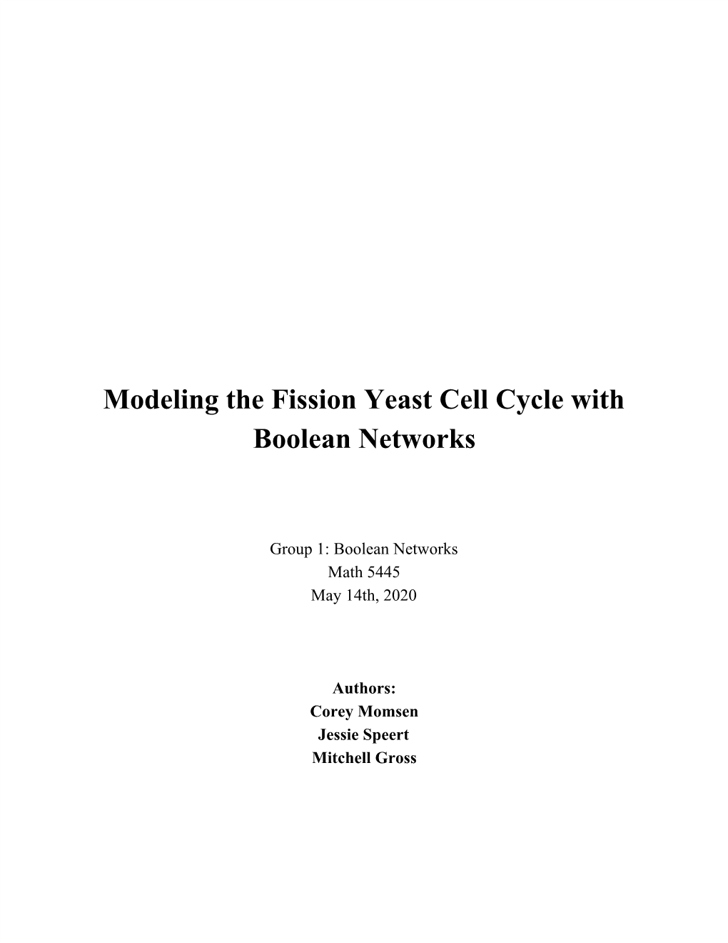 Modeling the Fission Yeast Cell Cycle with Boolean Networks