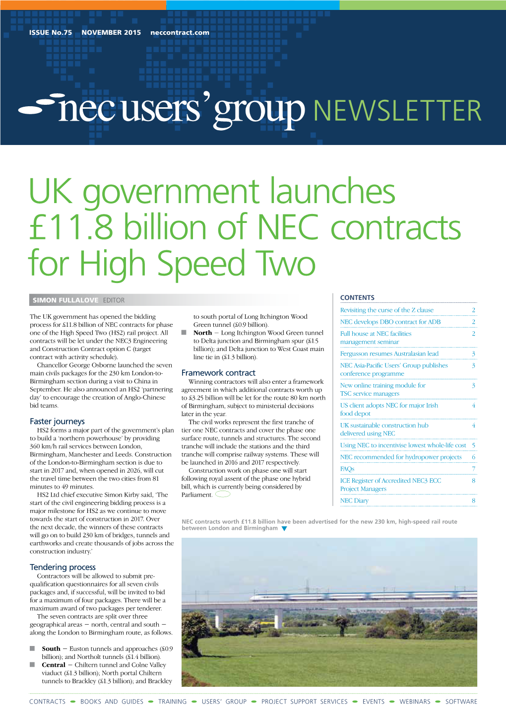 UK Government Launches £11.8 Billion of NEC Contracts for High Speed Two