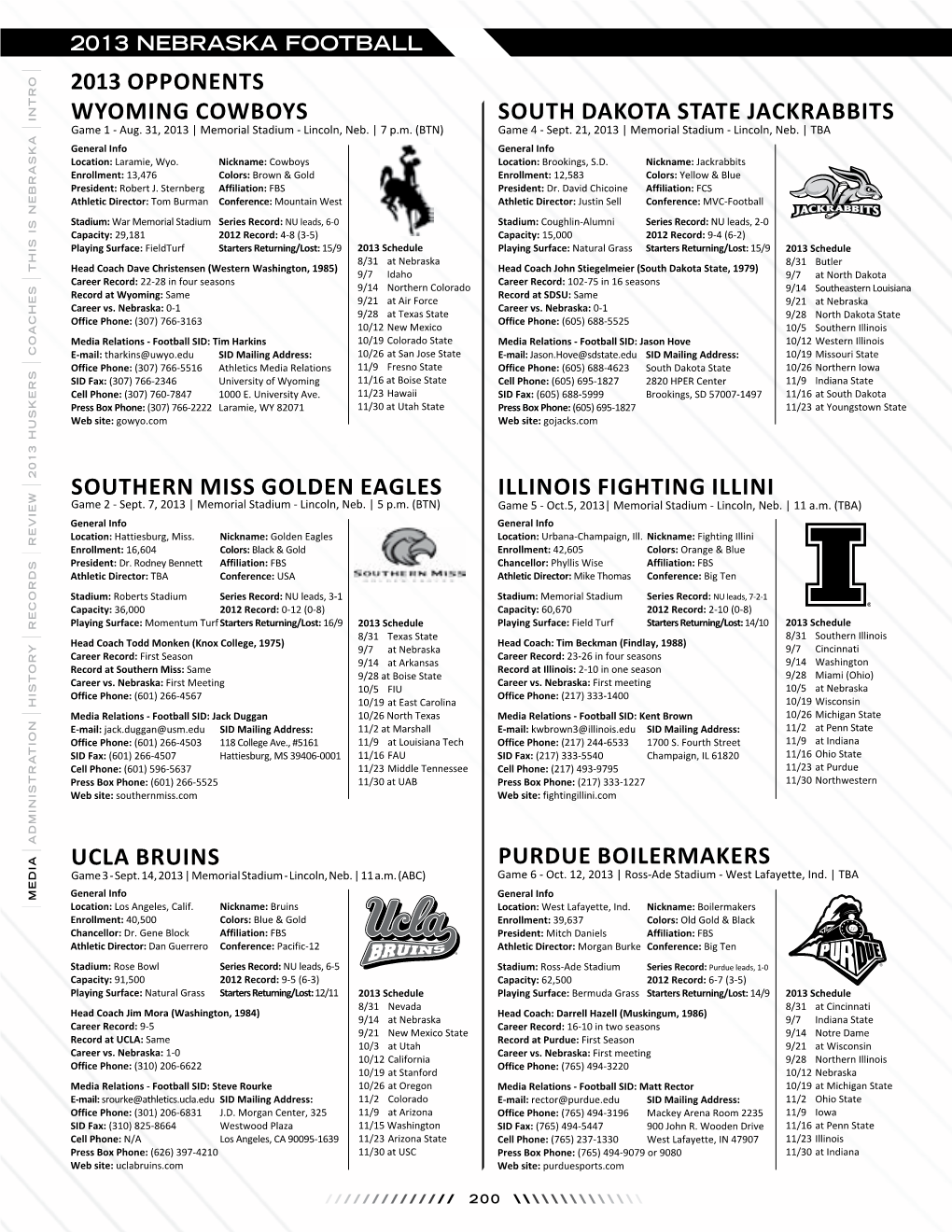 UCLA BRUINS ILLINOIS FIGHTING ILLINI Wyoming Cowboys