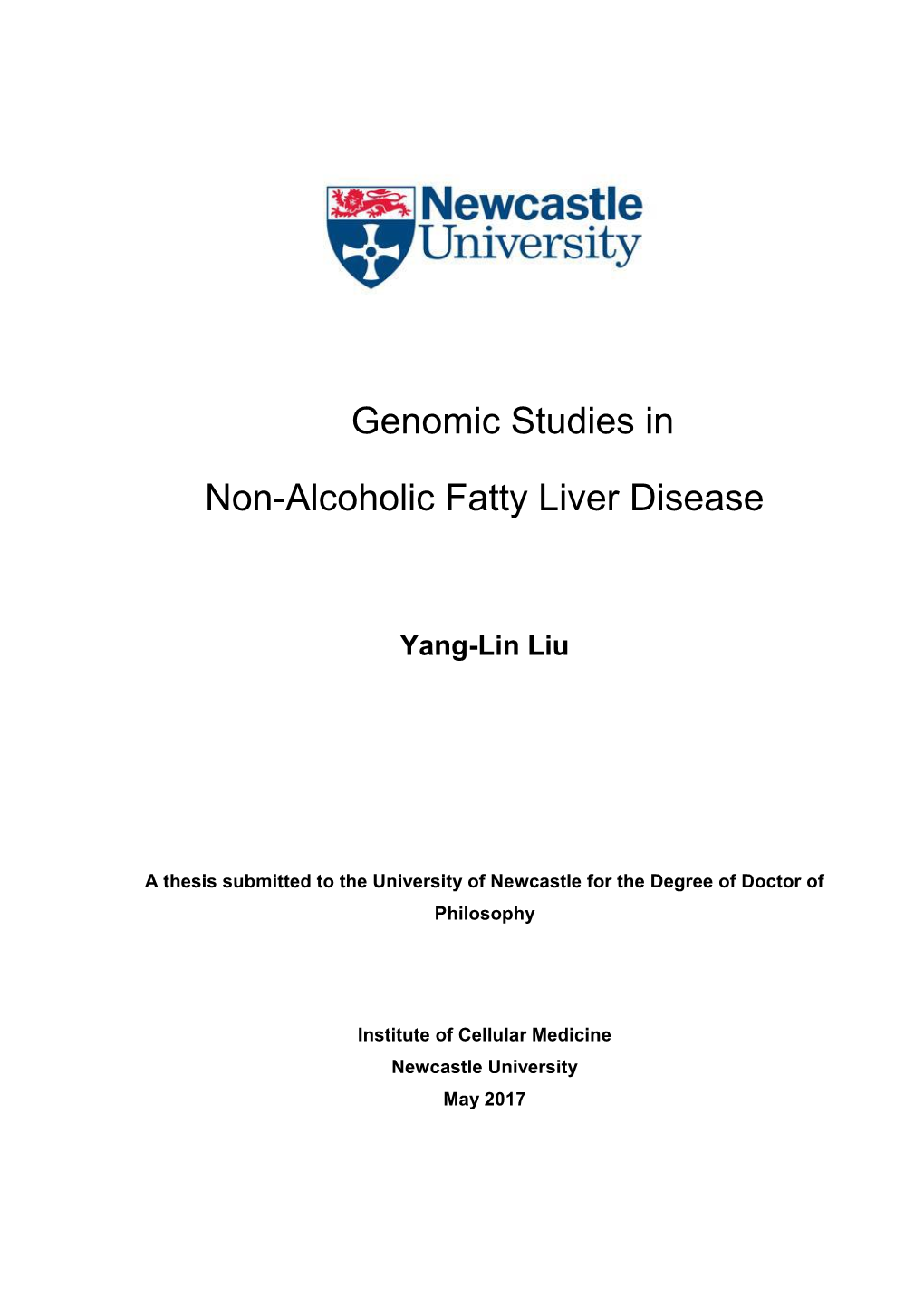 Genomic Studies in Non-Alcoholic Fatty Liver Disease