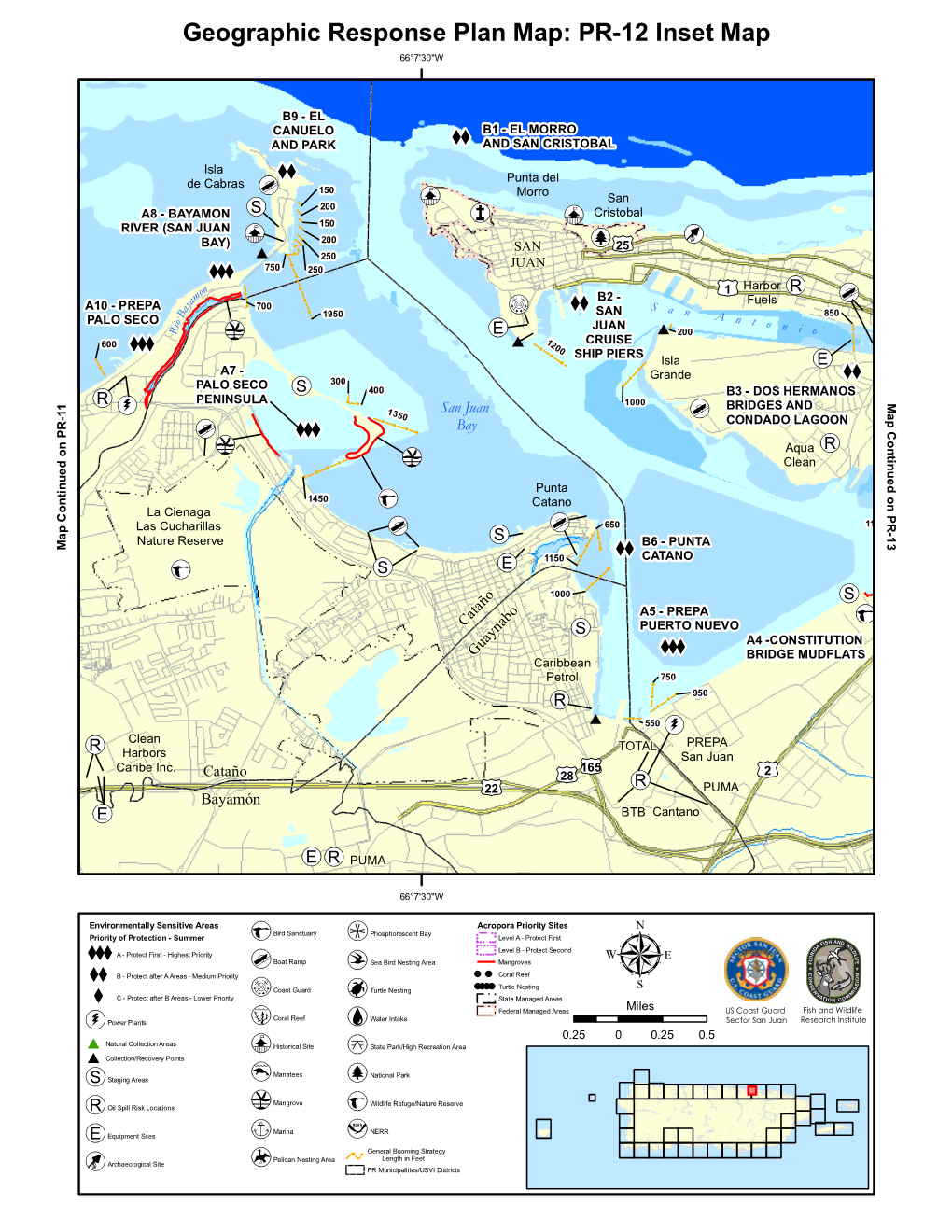 Geographic Response Plan Map: PR-12 Inset Map 66°7'30