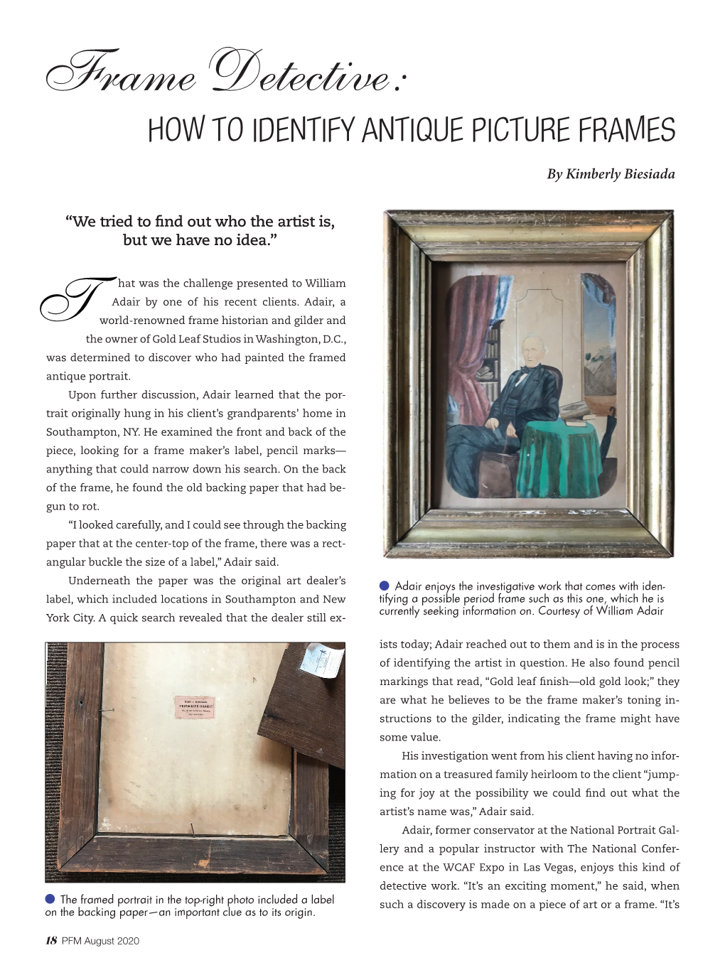 How to Identify Antique Picture Frames