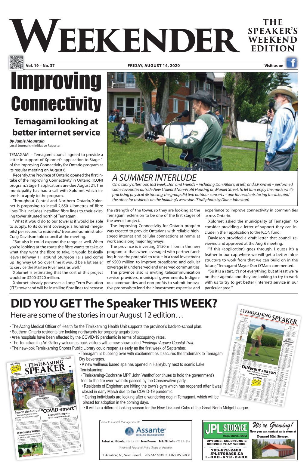 Improving Connectivity Temagami Looking at Better Internet Service by Jamie Mountain Local Journalism Initiative Reporter