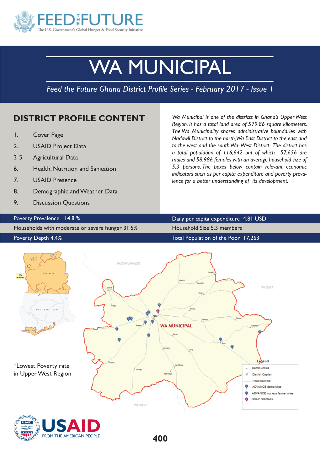 WA MUNICIPAL Feed the Future Ghana District Profile Series - February 2017 - Issue 1