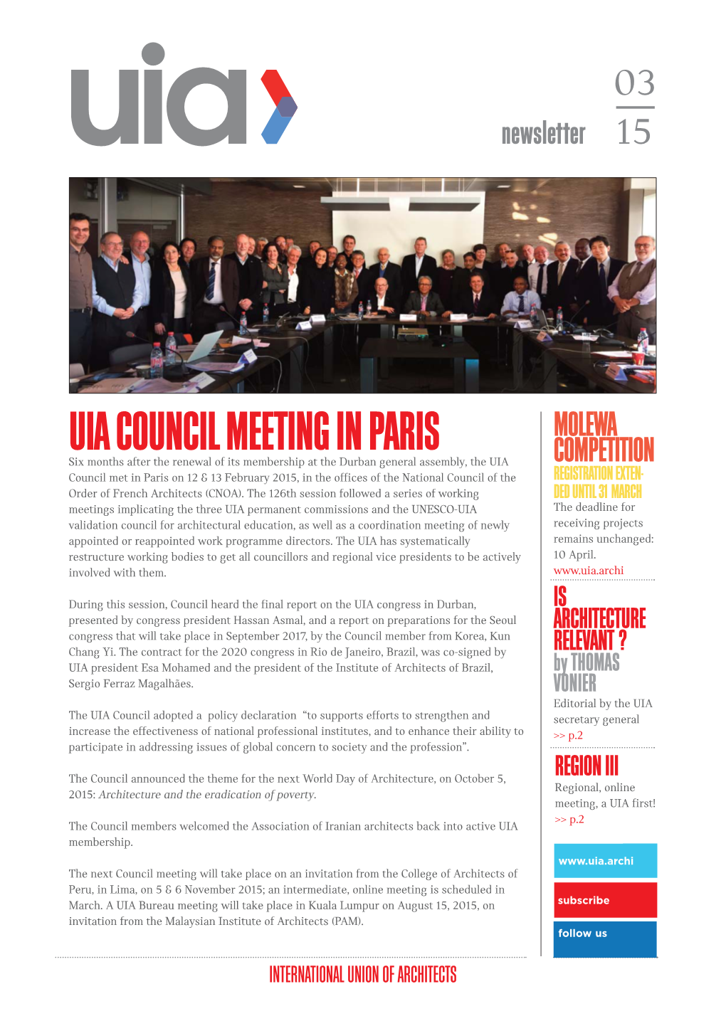 Uia Council Meeting in Paris