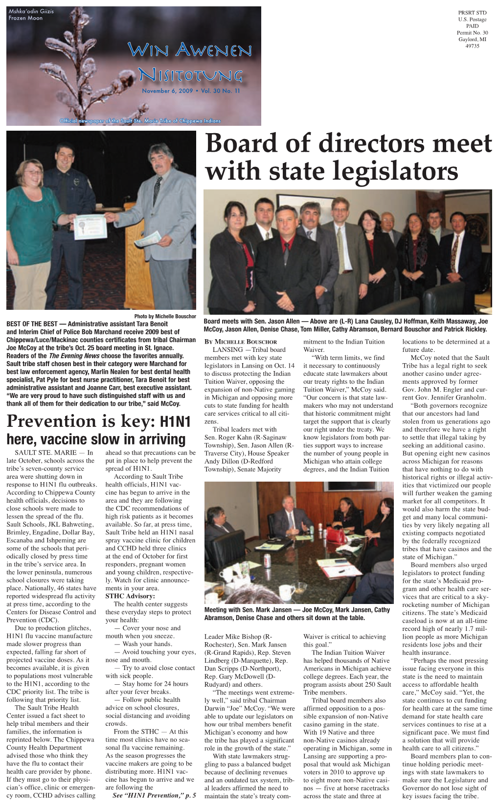 Board of Directors Meet with State Legislators