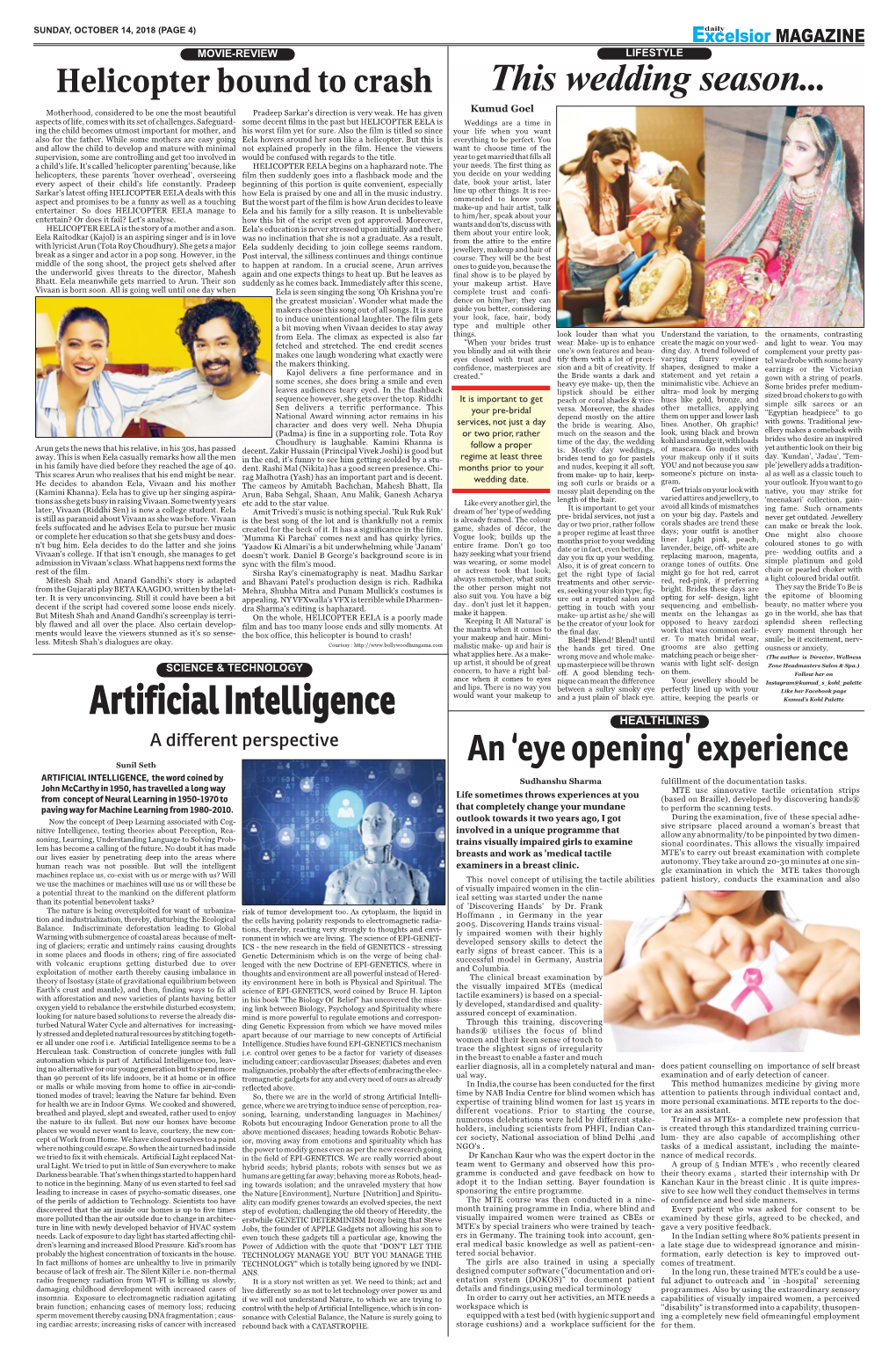 Artificial Intelligence HEALTHLINES a Different Perspective