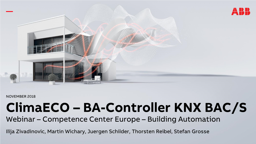 Webinar: Climaeco – HVAC with ABB I-Bus®KNX