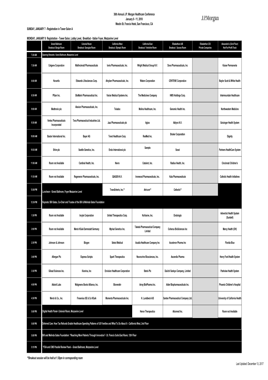 2018 Healthcare Preliminary Agenda 12.13.17 EC