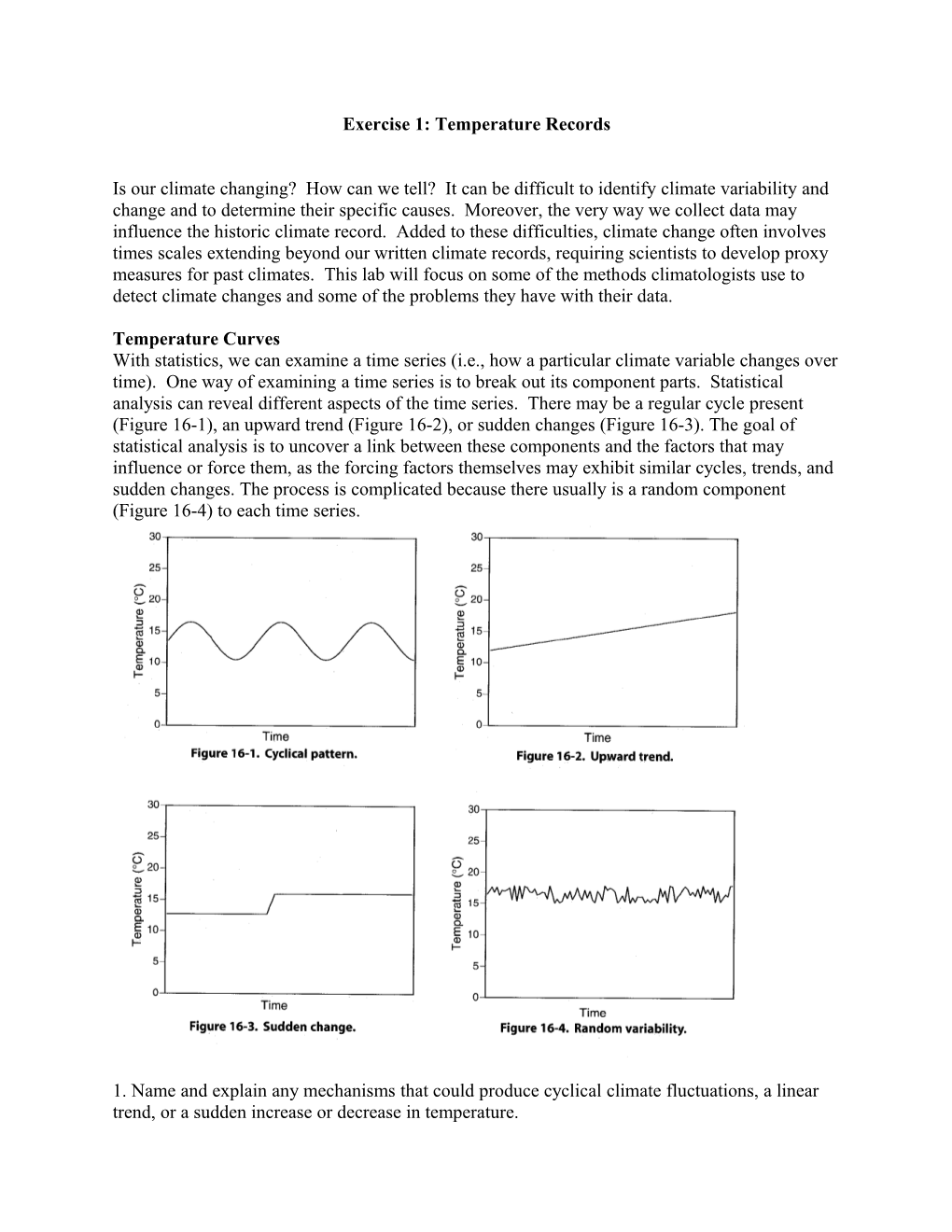 Exercise 1: Temperature Records