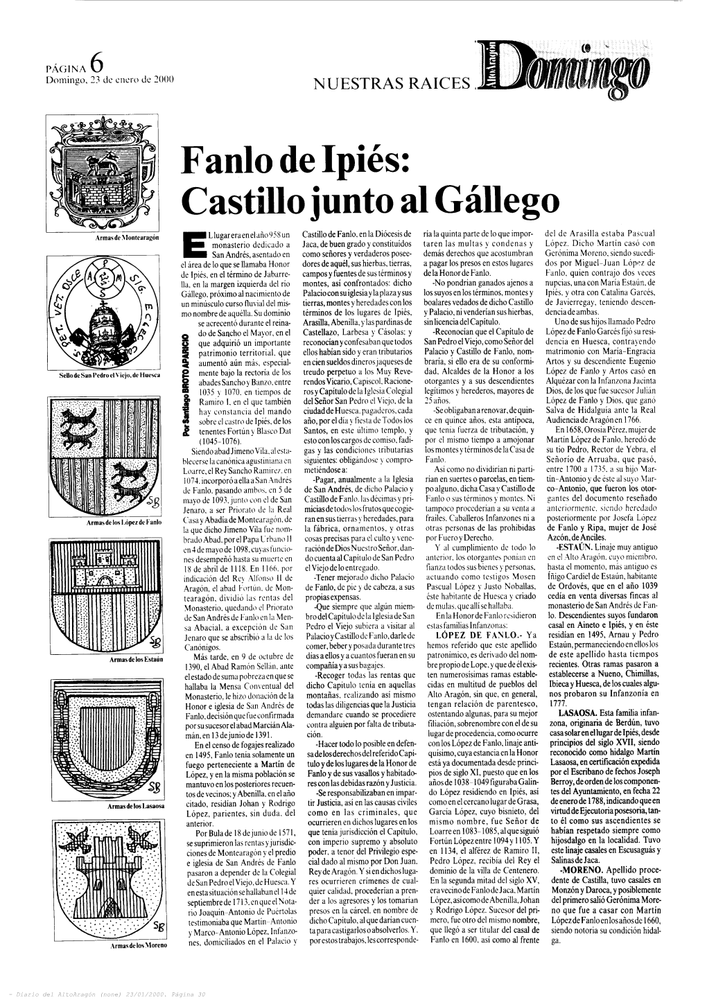 Fanlo De Ipiés: Castillo Junto Al Gállego E Llugareraenelaño958 Un Castillo De Fanlo
