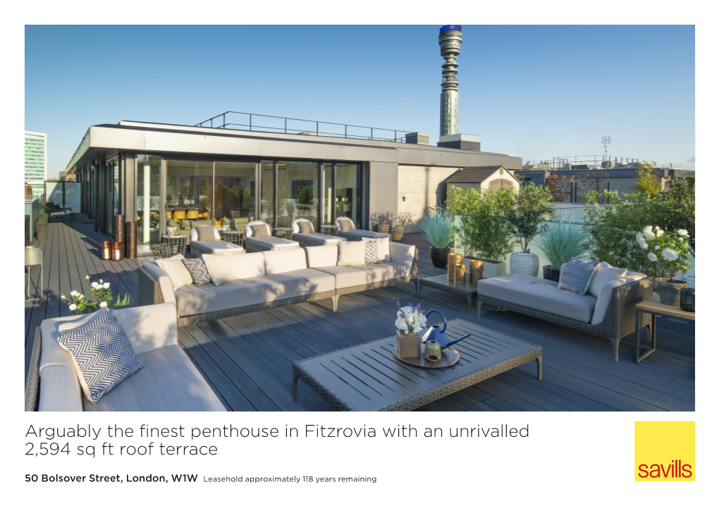 Arguably the Finest Penthouse in Fitzrovia with an Unrivalled 2,594 Sq Ft Roof Terrace