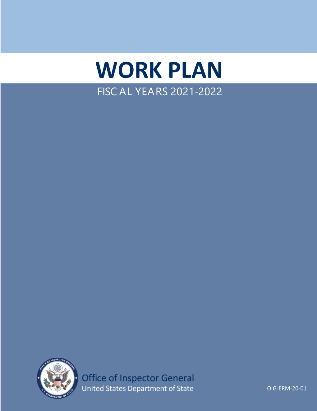 Work Plan Fiscal Years 2021-2022