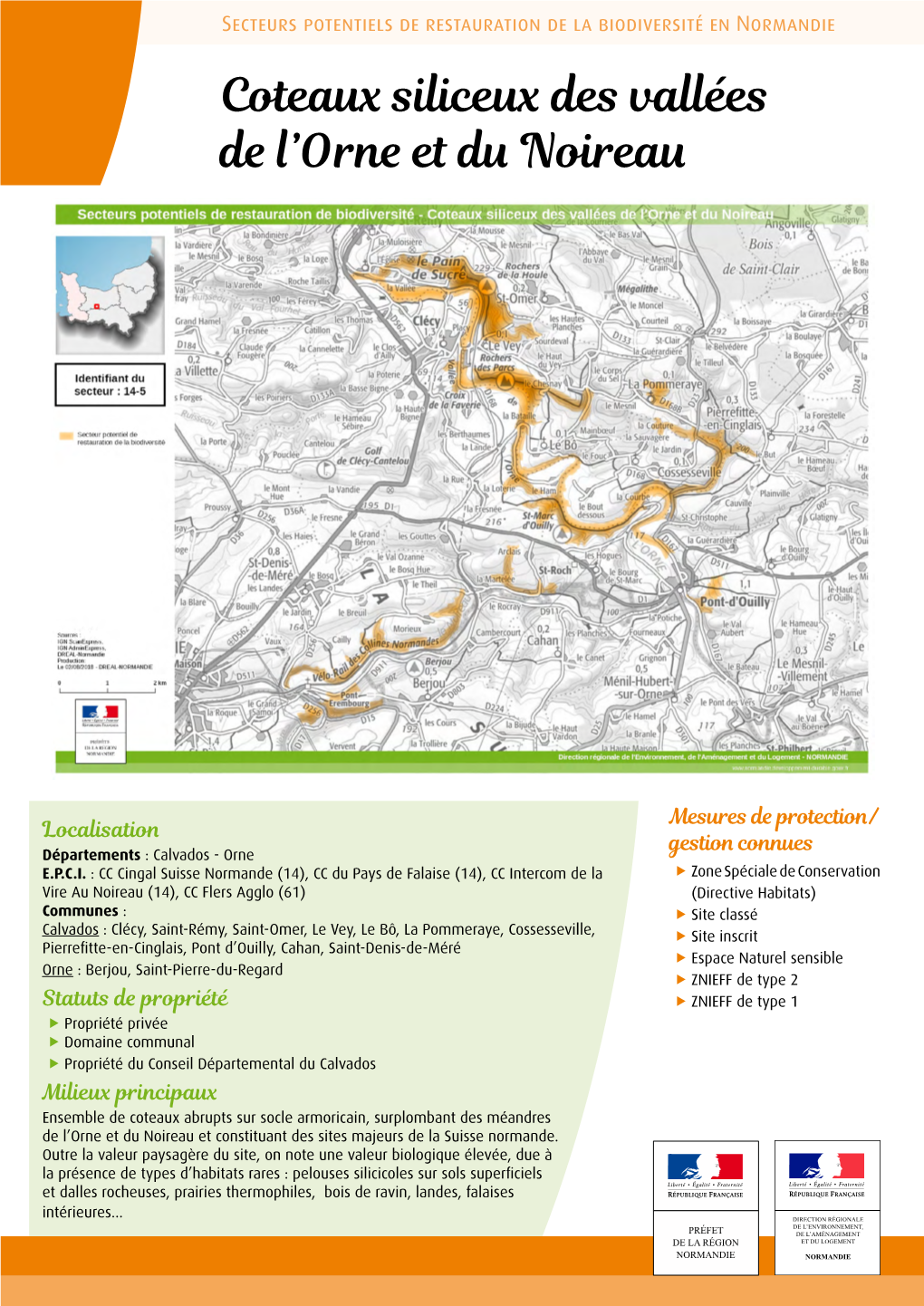 Coteaux Siliceux Des Vallées De L'orne Et Du Noireau