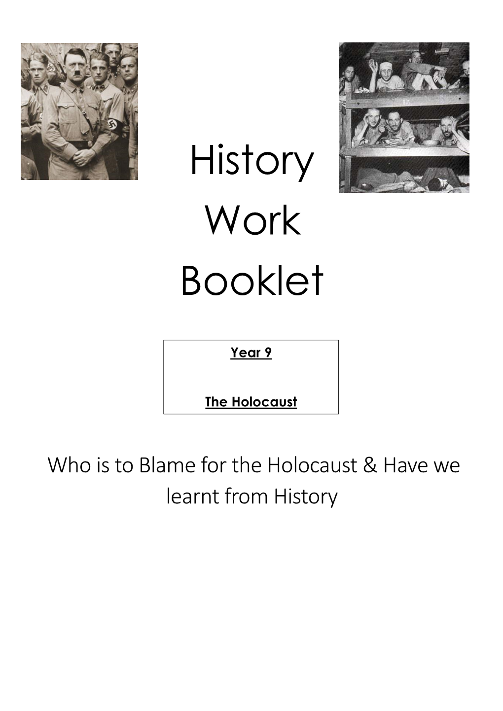 History Work Booklet
