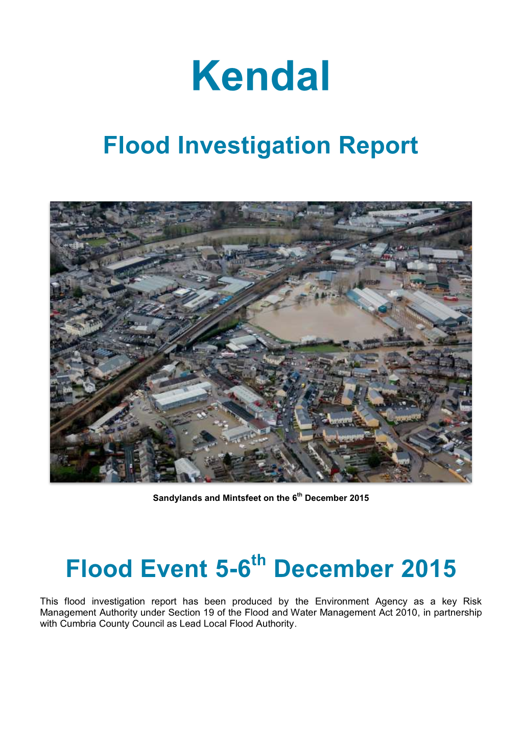 Kendal Flood Investigation Report V3.0 FINAL